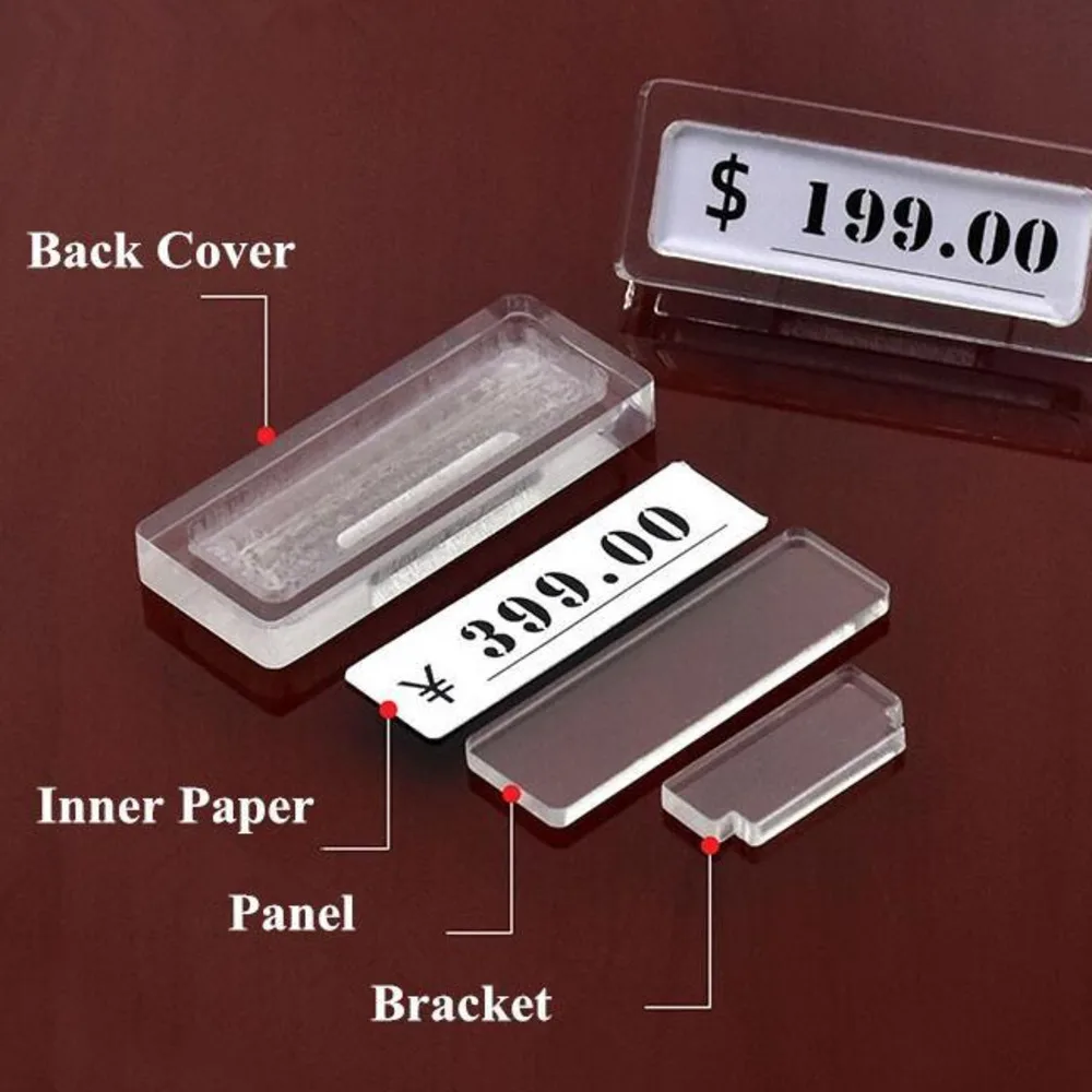 Acrylic Brand Commodity Small Price Tag High-end Red Wine Tea Jewelry Price Tag Display Tag