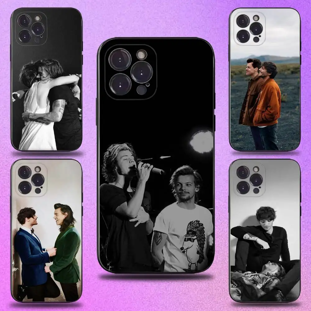 

Larry Stylinson Gay Singer Phone Case For iPhone 16,15,14,13,12,11 Plus,Pro Max,XS,X,XR,SE,Mini,8,7,Soft Silicone Black Cover