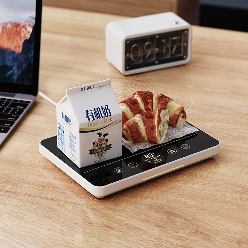 Calentador de tazas eléctrico de 50W con Control de temperatura de 9 engranajes, calentador de leche y café con placa caliente para uso doméstico y de oficina, 220V