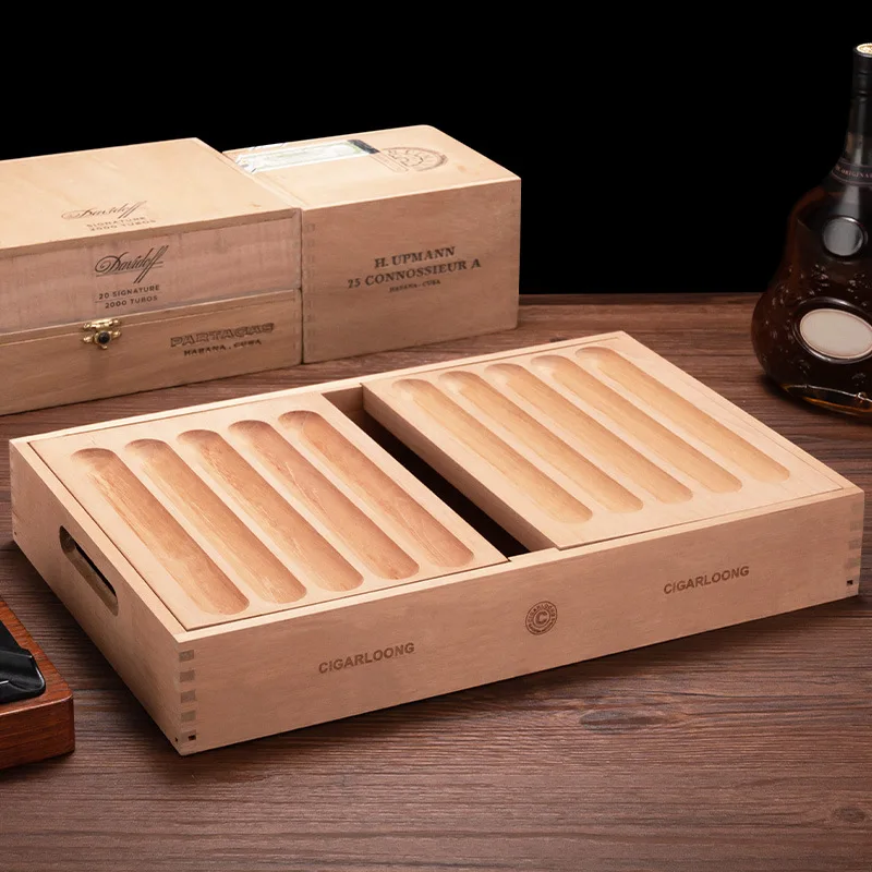 

Хьюмидор для сигар, дорожная коробка для сигар из кедрового дерева, большая емкость для хранения, аксессуары для курения, пригодные для 60 шт.