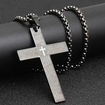 1件鈦合金雕刻十字架吊墜 – 男女通用多色項鍊(送給親人的理想禮物) 10 最佳銷售 男士十字架吊墜 - №9
