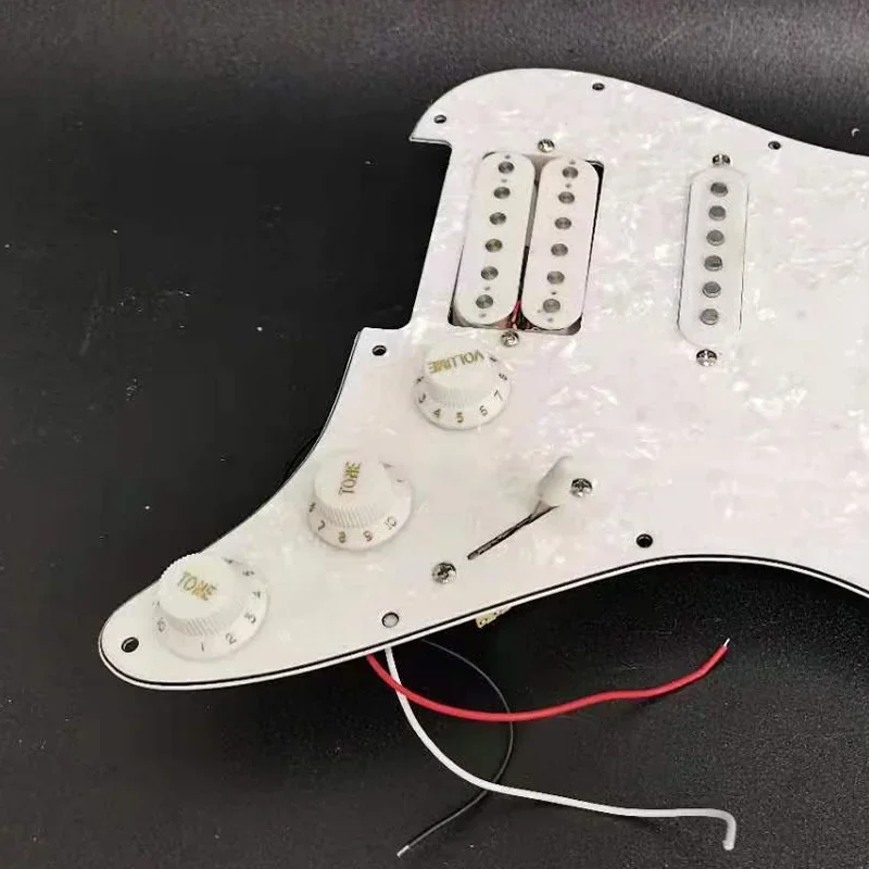 SSH Multi Colour Pickguard Electric Guitar Pickguard and White SSH Loaded Prewired scratchplate Assembly