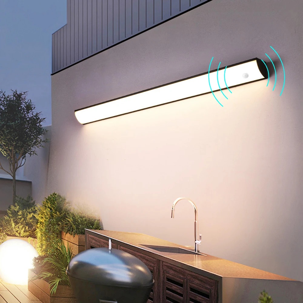 luz de parede led para jardim luz de inducao de tira longa sensor impermeavel lampada triangulo varanda patio decoracao exposta ao ar livre 01