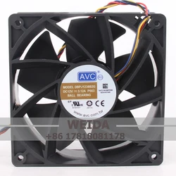 Case Fan Dual Ball Bearing AVC DBPJ1238B2G 120*120*38MM 12V 3.12A 12038 4-Wire PWM Temperature Control Large Airflow Cooling Fan