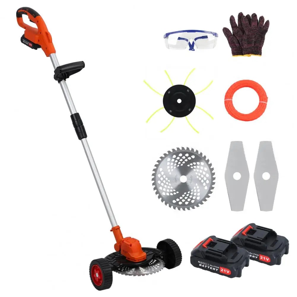 ماكينة تقطيع الأعشاب مقاس 10 بوصة، ماكينة تشذيب لاسلكية لجزازة الأعشاب الكهربائية، قضيب تلسكوبي لآكل الأعشاب المنزلية #4