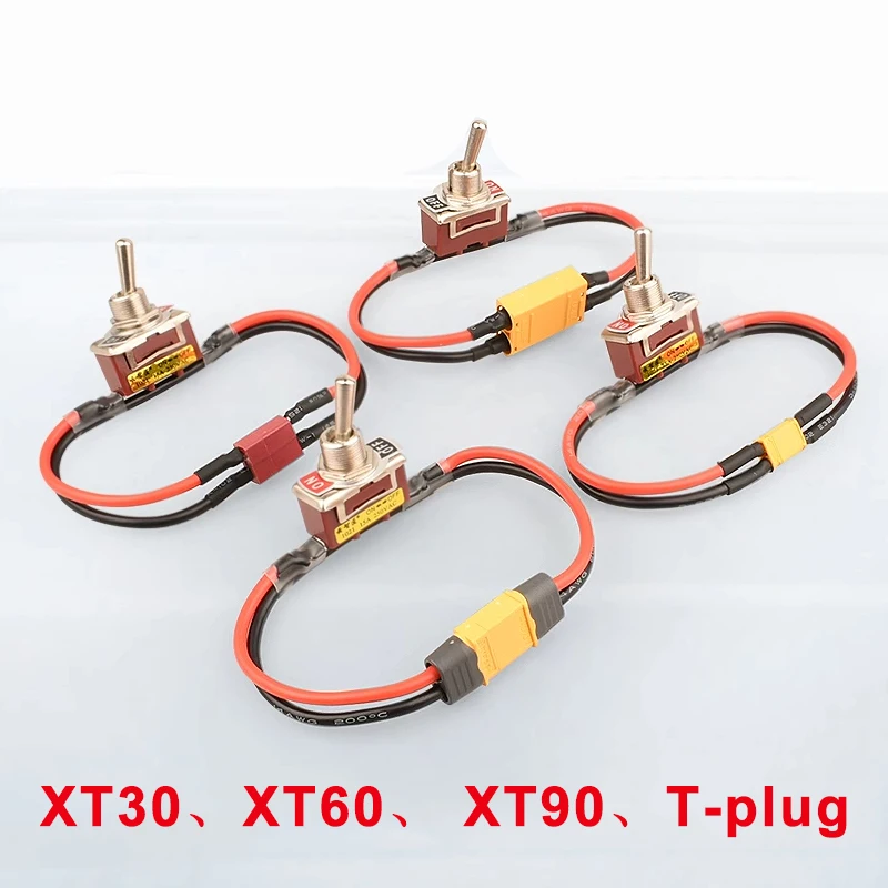 

Large Current High Load Power Supply Switch with T Plug XT60 XT90 Connector for RC Aircraft Model ESC Battery Parts