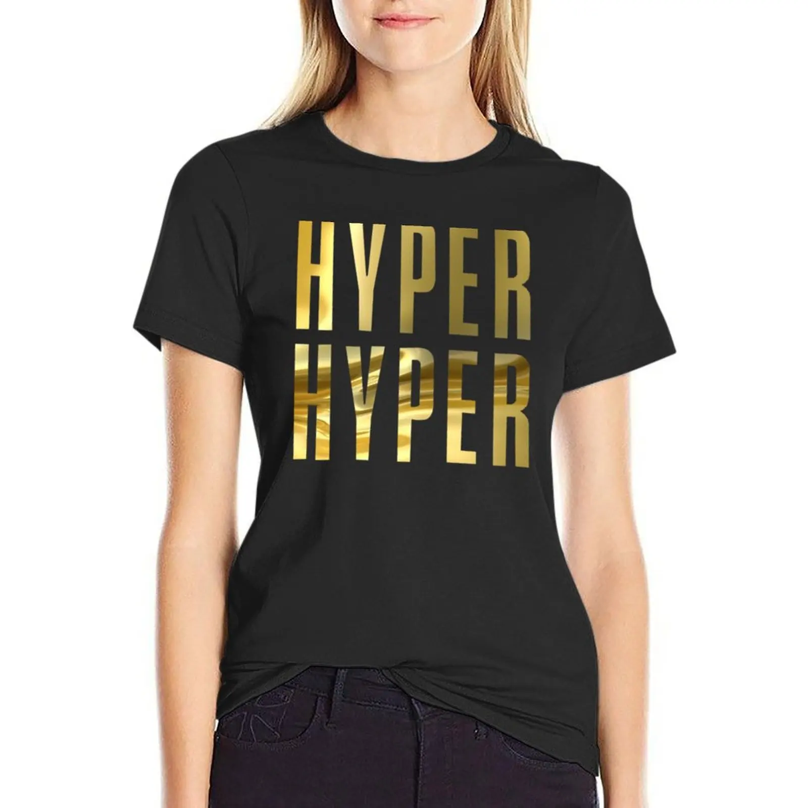 

Hyper Hyper - Scooter band collector hit 90s gold edition T-Shirt anime clothes customs Blouse Women's cotton t-shirt