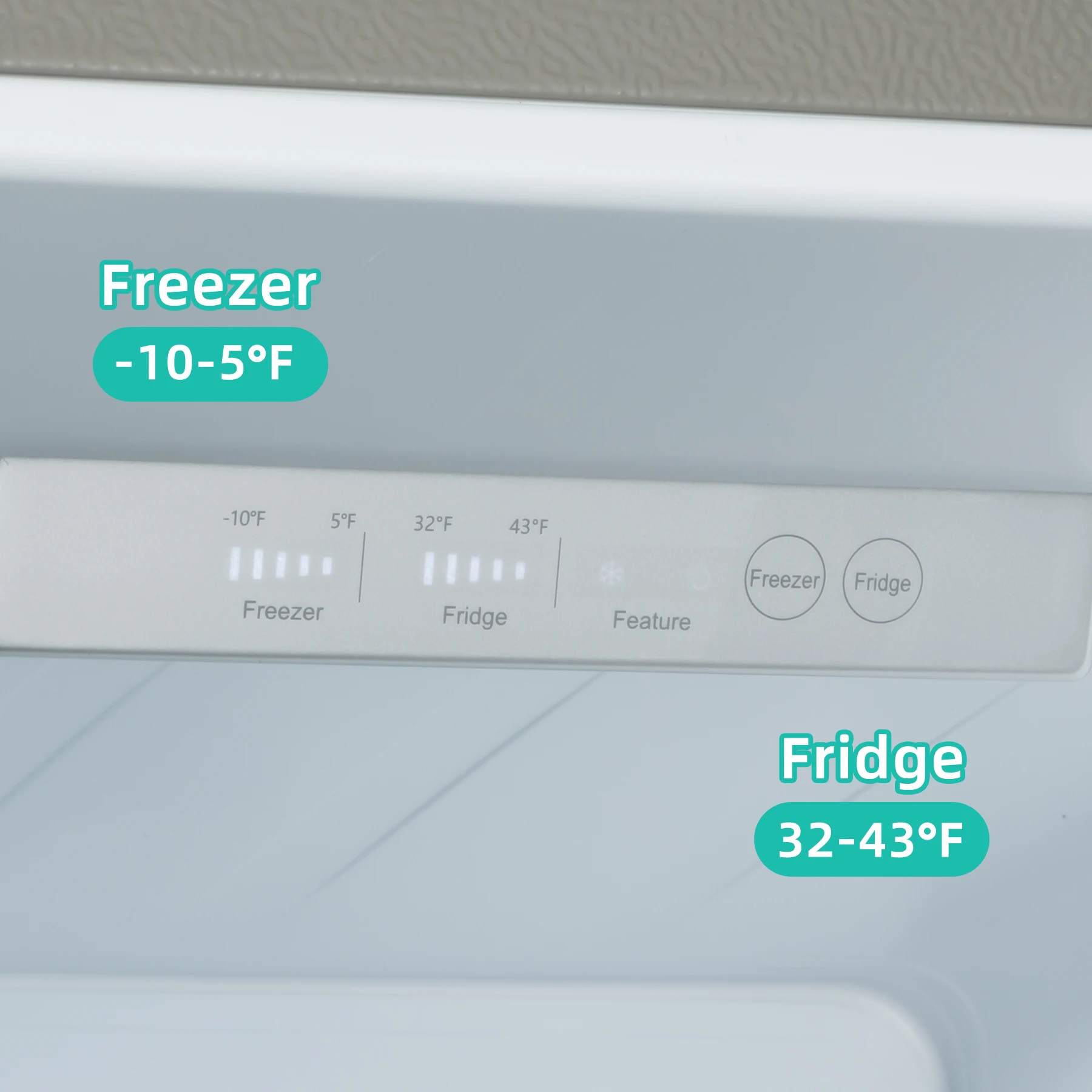 iceBlue 15.6 Cu.Ft. Side-by-side Refrigerators Stainless Steel Beverage Fridge with Freezer Temperature Control Fridge - Black