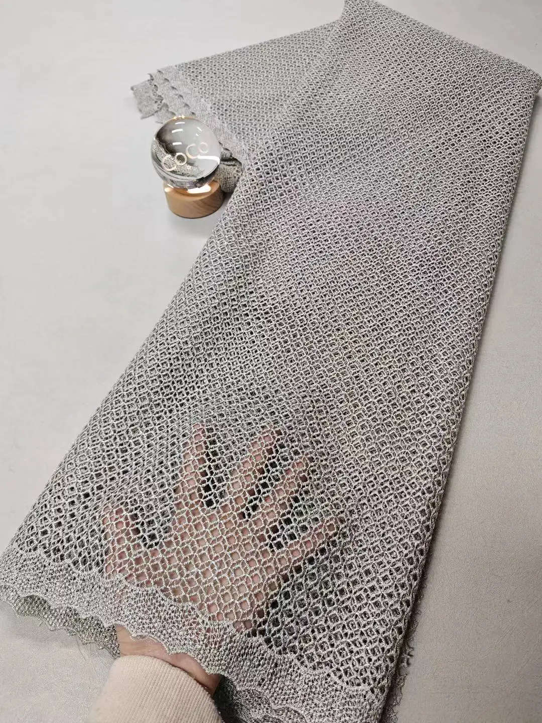 أفريقيا النيجيري الترتر لفستان الزفاف الشيفون 2025 تول أقمشة الدانتيل عالية الجودة حفلة جبر الخياطة القطن 5 ياردة XL134