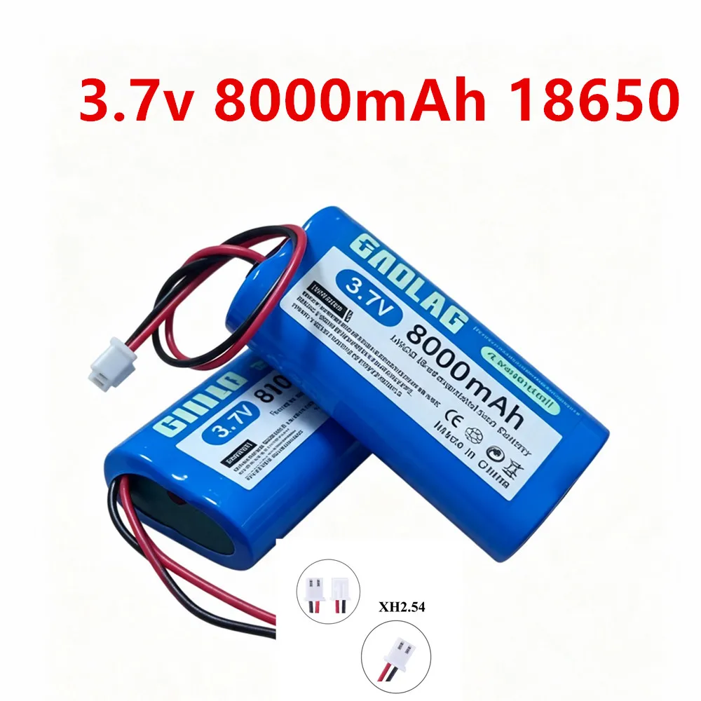 18650 Battery 3.7V 8000mAh Lithium Rechargeable Battery Packs for LED Light Power Tool Toy Security Equipment Bluetooth Speaker