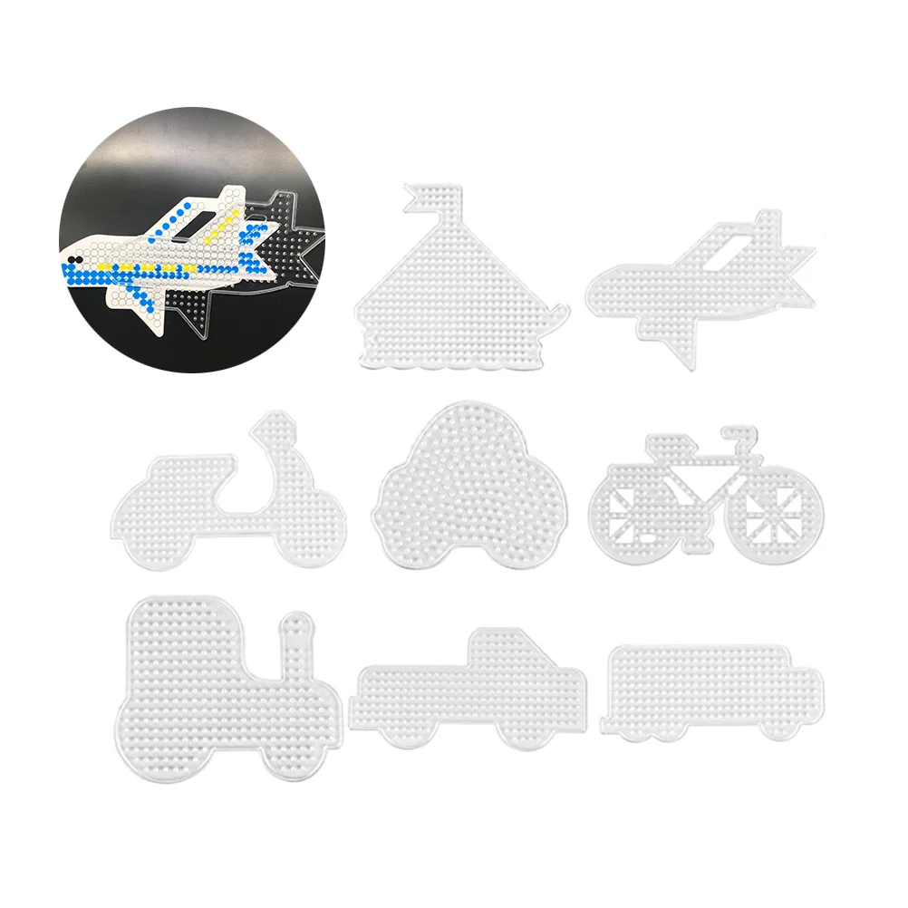 8 pièces Puzzle bricolage sort haricot modèle enfants manuel artisanat planches voiture tracteur avion moto camion bateau enfants Puzzle