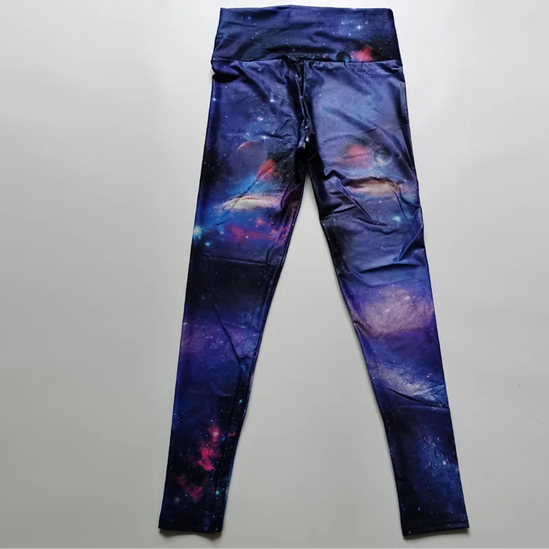 FCCEXIO Galaxy Planet Pattern Print Women Pants Push Up Running Sports Sexy Leggings Slim Pants New Trousers Fitness Legging