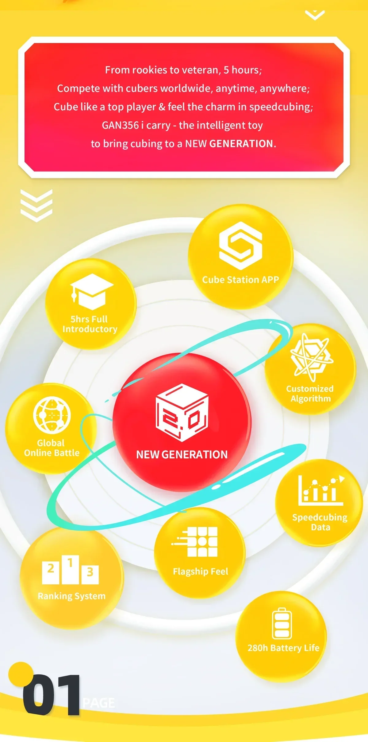 GAN 356 i Carry 3x3 cubo mágico magnético rompecabezas de velocidad inteligente con imanes GAN 356 juguetes educativos nueva y auténtica marca GAN