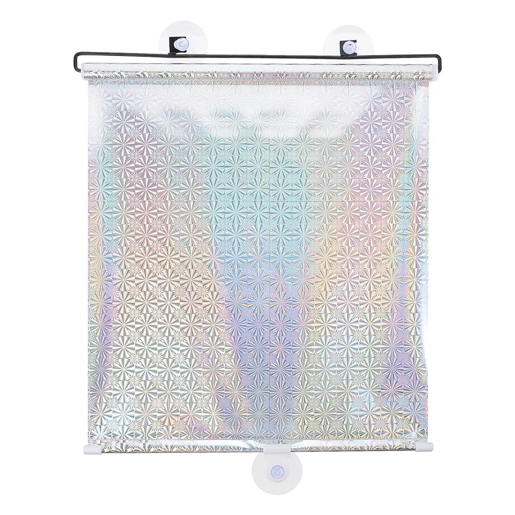Suction Cup Nail-Free Window Shade Household Kitchen Sun Block Curtain Telescopic Privacy Shade Wear-Resistant Room Cover