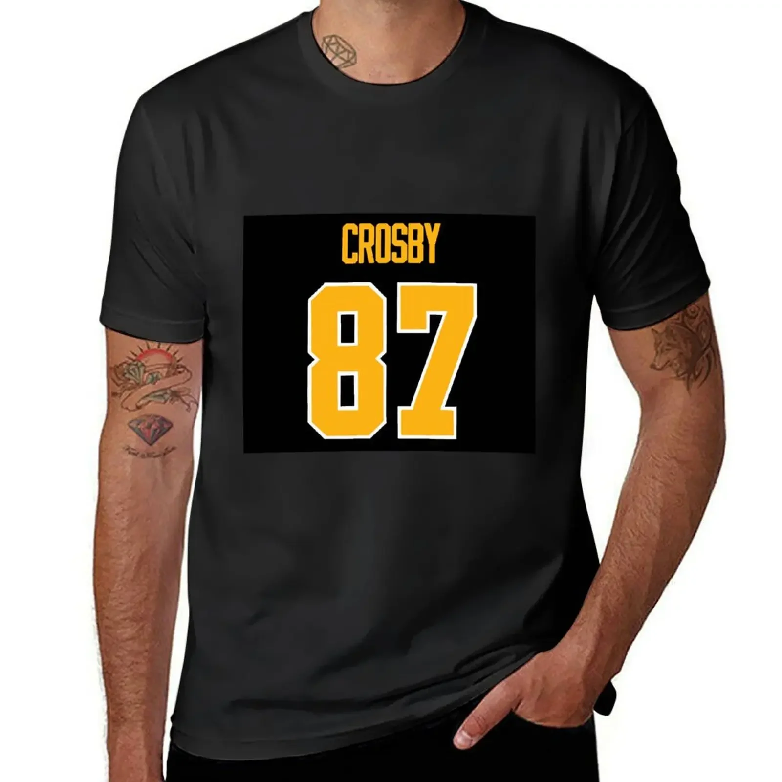 Sidney Crosby T-Shirt kawaii clothes tops sports fans heavyweights Men's clothing