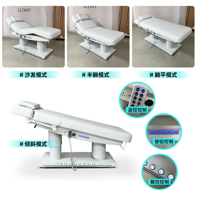 Cross-border facial salon electric beauty bed beauty salon special heating spa massage bed micro plastic injection bed