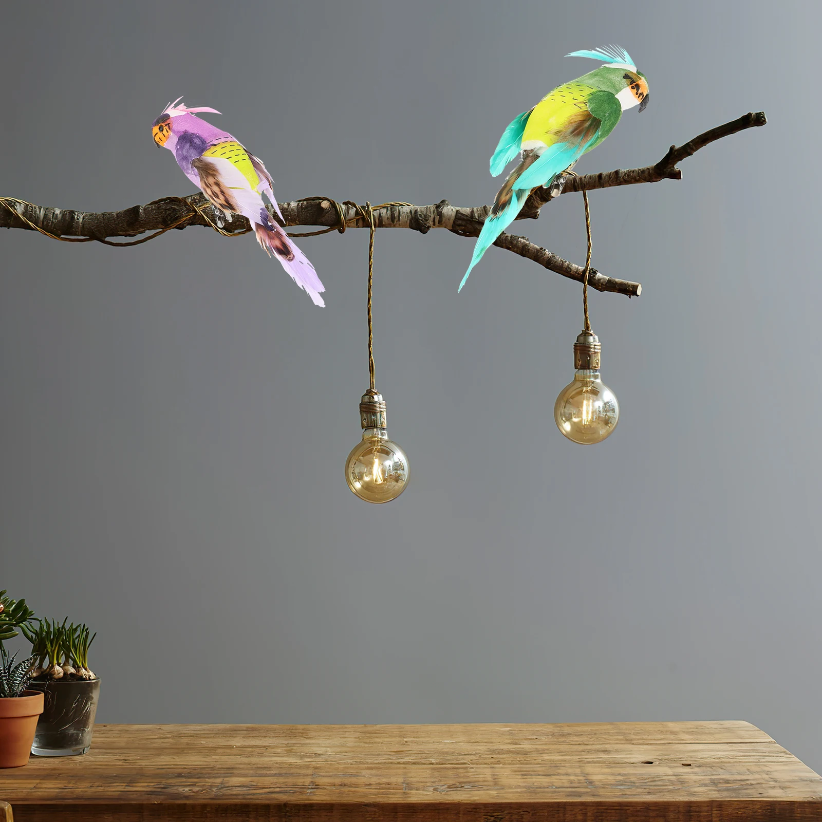 6Pcs Artificial Birds Clip on Simulation Foam Bird Decoration for Garden Home Wedding Christmas Party Simulation Bird