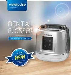 Irrigatore orale Waterpulse V700 Acqua Flosser portatile Getto d'acqua dentale 1000ML Serbatoio d'acqua Detergente per denti impermeabile per la famiglia