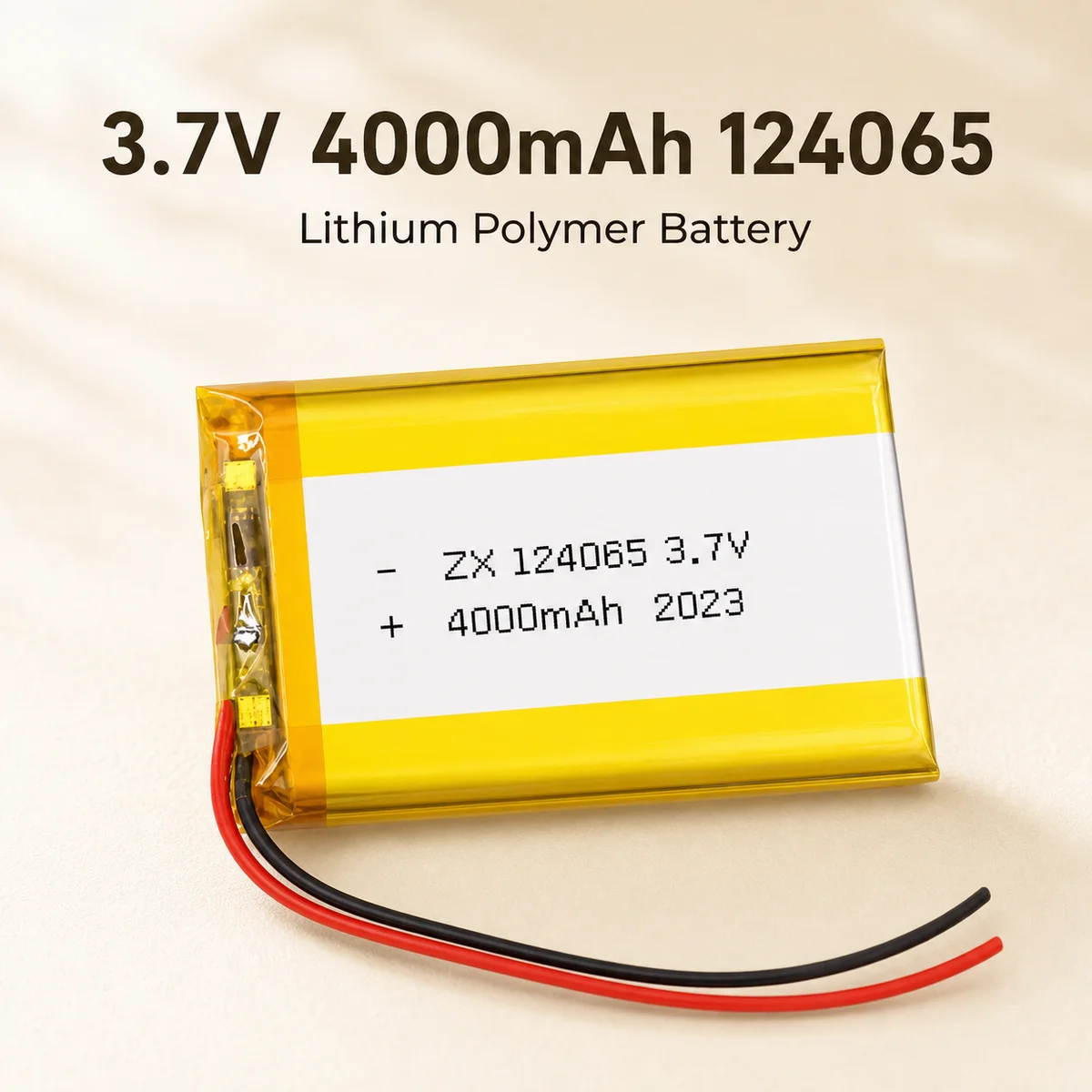 Rechargeable LiPo Battery 124065 4000mAh 3.7V PH-2mm Polymer Lithium Battery Pack for Camera Car Logger Devices
