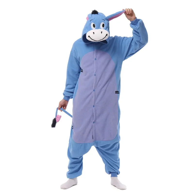 

Onesieshow Animal Kigurumi Pyjamas Halloween Onesie Adult Kids Cartoon Donkey Pajama Cosplay Party Women Men Homewear