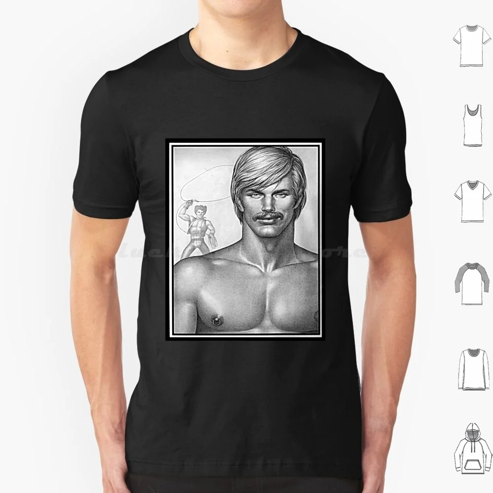 Tom Of Finland-Giddy Up Cowboy T Shirt Cotton Men Women DIY Print Bara Yaoi Anime Manga Gym Art Queer Art Muscle Bottom Kink