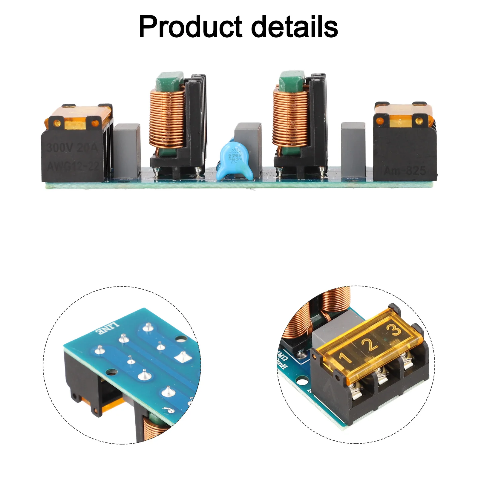 25 Amp For EMI Power Filter Two Stage Low Pass Filter Board for Reducing Noise Interference in Electronic Devices