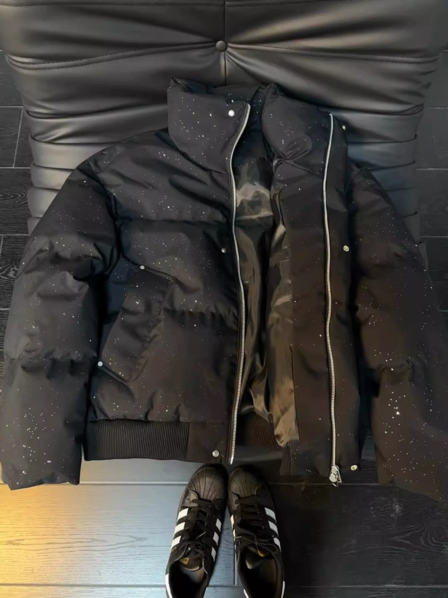 

Bla Tianxing Stand Collar Men's down Jaet Winter Warm Cotton Coat ort American Sle Bread Polyester Fiber ell