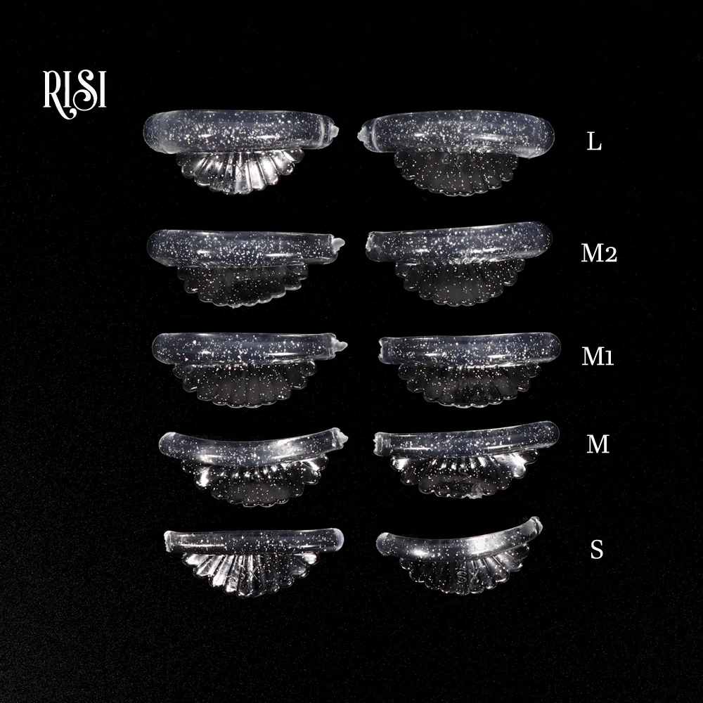 RISI Glueless Reusable Silicone Eyelash Perm Lash Rods Lash Lift Shields Lash Softening Pads Eyelash Curler Makeup Tools