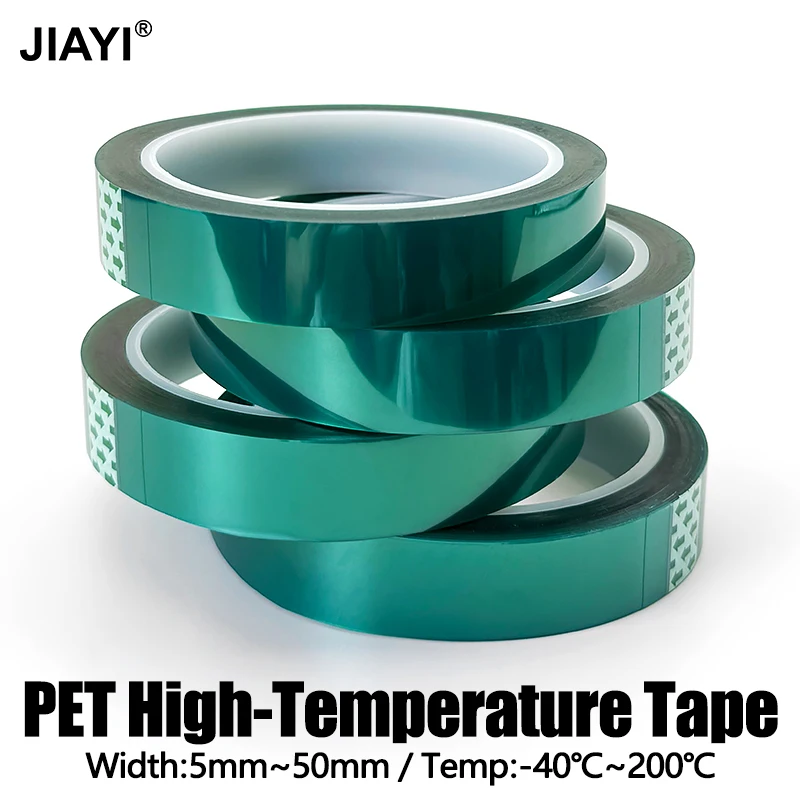 

Зеленая лента из ПЭТ-пленки, устойчивая к высоким температурам изоляционная защита, паяльная лента для печатной платы, SMT покрытие, ширина экрана 3 мм-200 мм