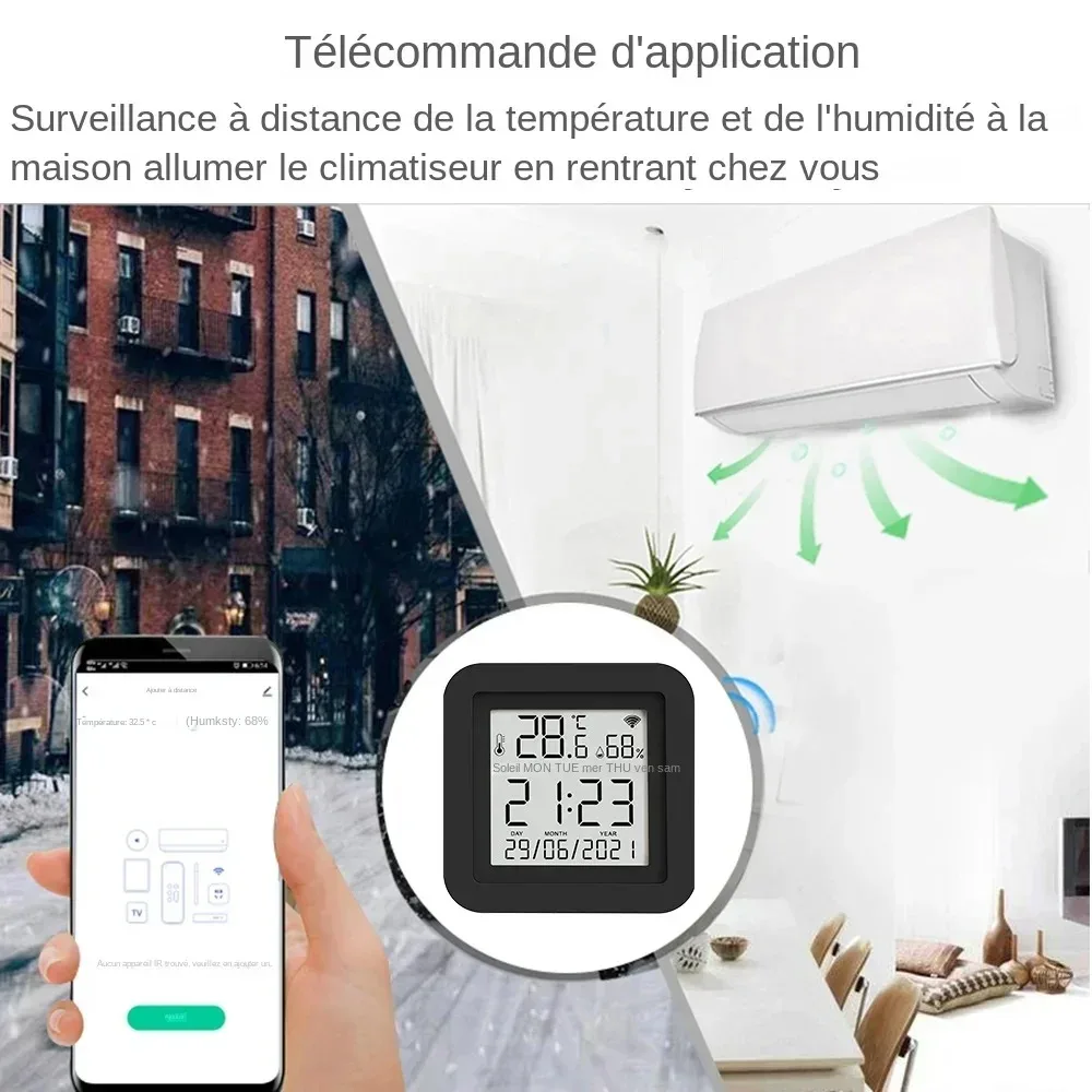 Home WiFi Bluetooth Universele infrarood afstandsbediening Temperatuur Vochtigheid Airconditioning Afstandsbediening Temperatuursensor