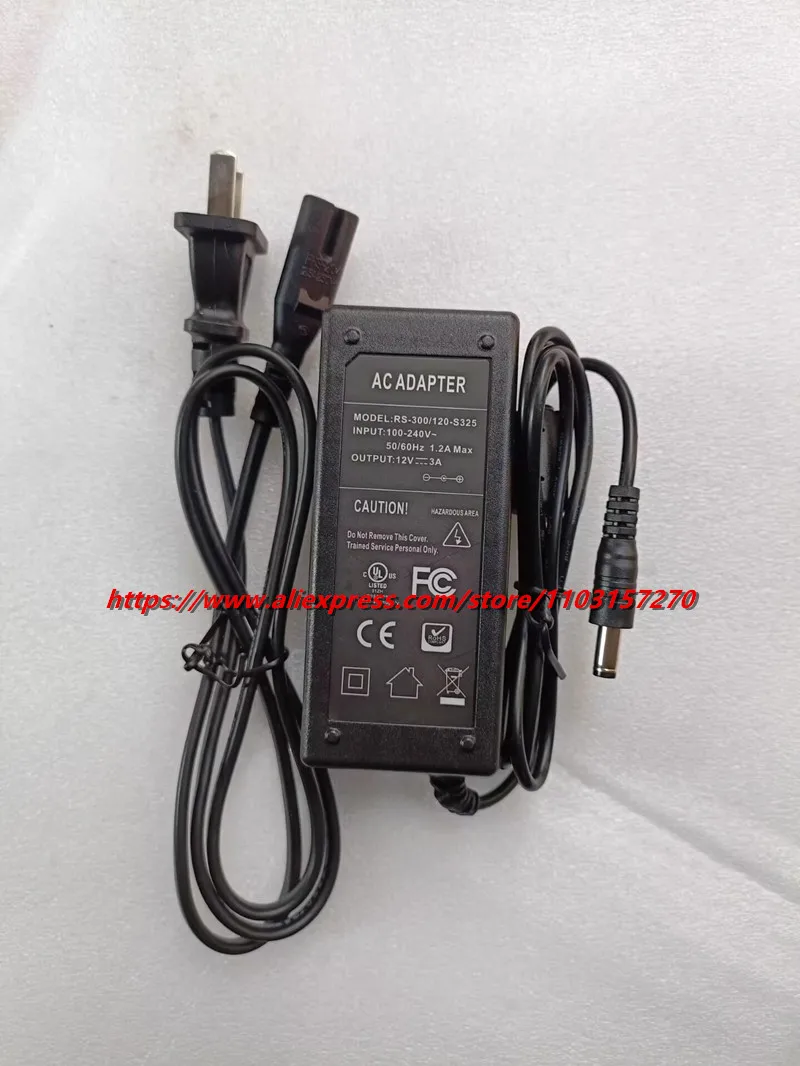 

Оригинальный JINHUASHENG 12 В 3A RS-300/120-S336 RS-300/120-S325 RS-03/12-S335 адаптер переменного тока, зарядное устройство, оригинальный блок питания