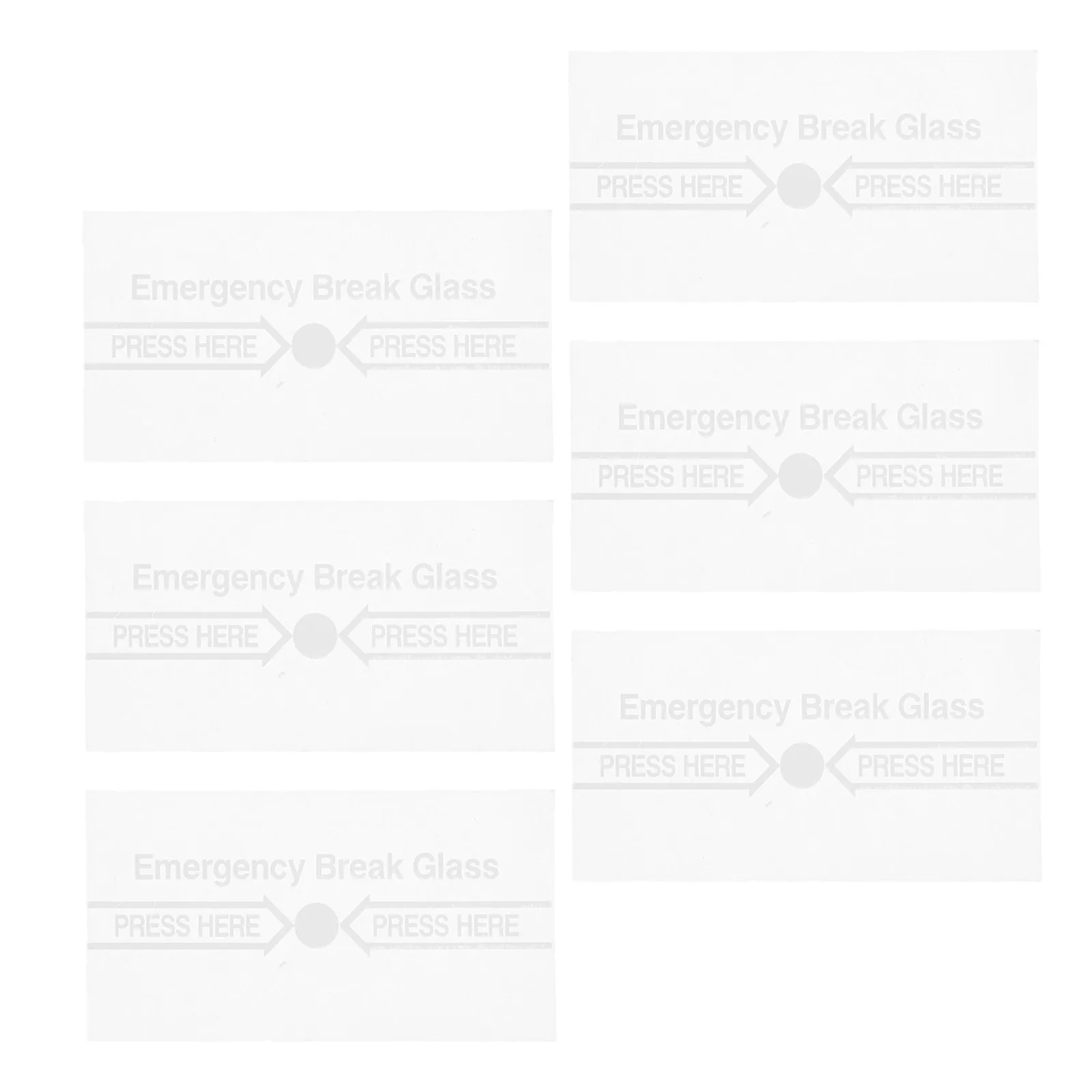 

6Pcs Clear Fire Alarm Break Glass Cover High Transparency Heat Resistant Manual Alarm Station Replacement Glass