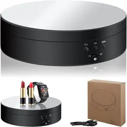 360 Degree Electric Rotating Display Stand Turntable, 3 Speeds with USB Cable, Suitable for Photography, Watches, 3D Models