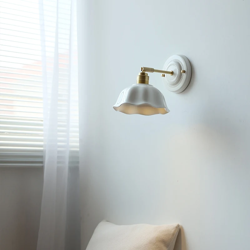 SuffHD-Applique Murale LED Papillon en Céramique, à Côté de l\'Éclairage Nikde la Maison, Miroir, Lumière d\'Escalier, Nordique Moderne