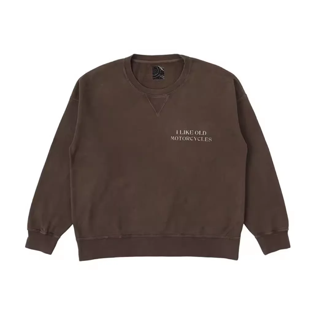 VISVIM 23SS ICT JUMBO SB SWEAT L/S ND mud dyed round neck pullover sweatshirt