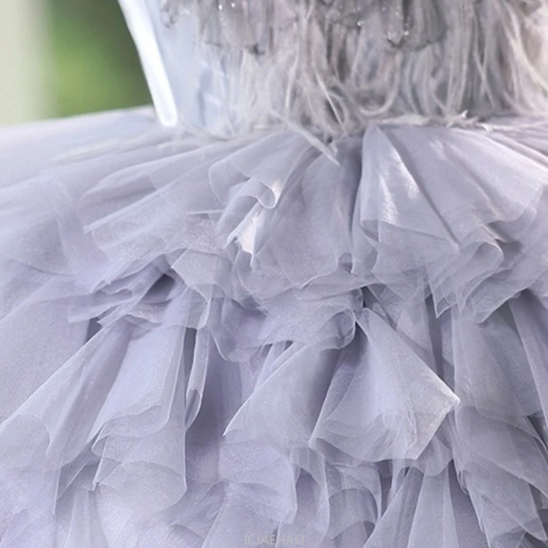 فستان أنيق للحفلات للأطفال والبنات فساتين المضيفة ملابس أطفال متطابقة مع فستان توتو زي أميرة عيد الميلاد الأول #6