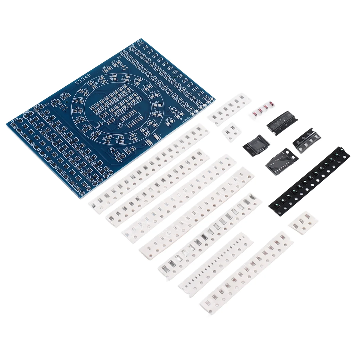 Tablero de práctica de soldadura giratoria LED SMD NE555, Kit de bricolaje, entrenamiento de habilidades de riñonera, Kit de bricolaje, traje de módulo de placa PCB electrónica