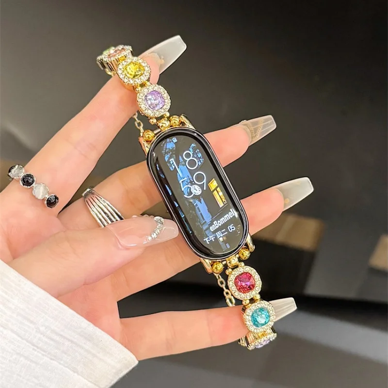 

Square candy bracelet suitable for Xiaomi Band 8Pro/9Pro，For Mi band 3/4/5/6/7，8/8NFC/9/9NFC/10/10NFC，For Redmi Watch5/4