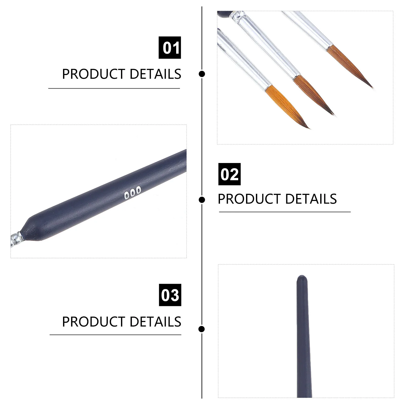 

11 шт., набор кистей с тонкими деталями, ручки для рисования художника для гуаши, акварели, акрила, масляной живописи, аксессуары