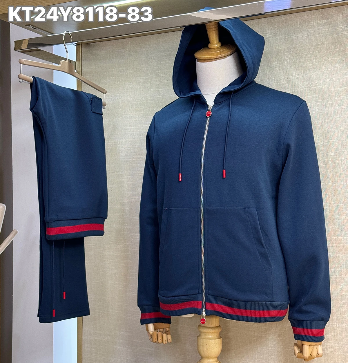 2025 DIKU Sportswear Cotton Set Men  Autumn Winter New Sports Comfortable Zipper Quality Hooded Big Size M-4XL