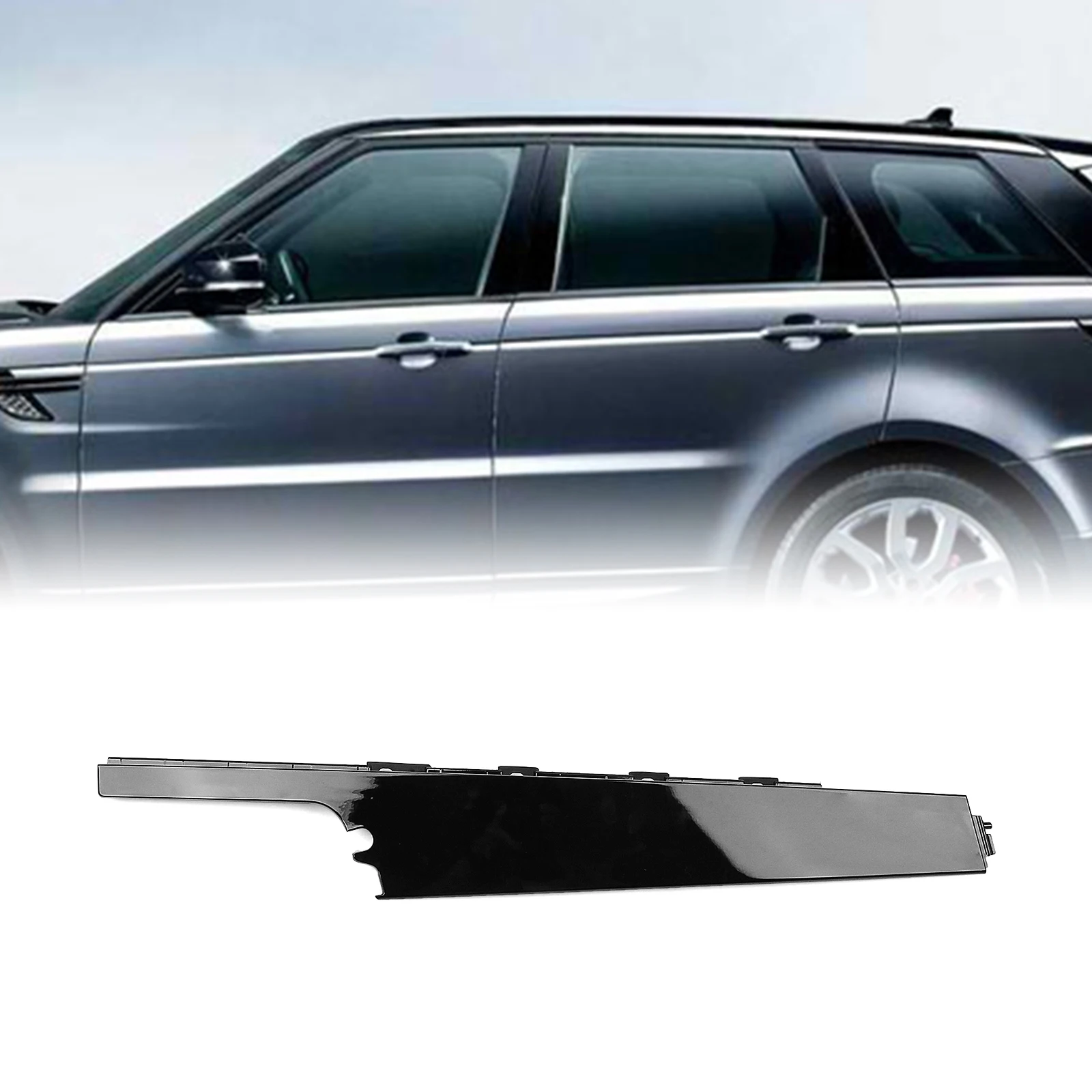 For Land Rover Range Rover Sport 2014-2022 Front Door Side Window B Pillar Exterior Molding Panel Weatherstrip Strip Trim Cover