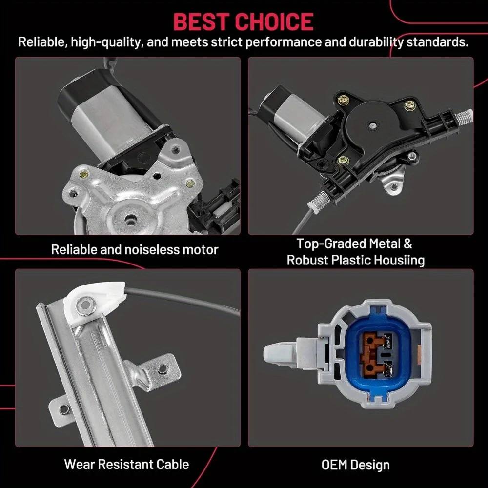 748-981 منظم نوافذ الطاقة مع محرك (خلفي يمين) لنيسان أرمادا/باثفندر/تيتان 2004-2015