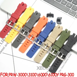 Resin Strap Suitable for Casio PRO TREK PRW-3000 PRW-6000/6100/3100 PRG-300 Mens Sport Mountaineering Replacement Watch Band