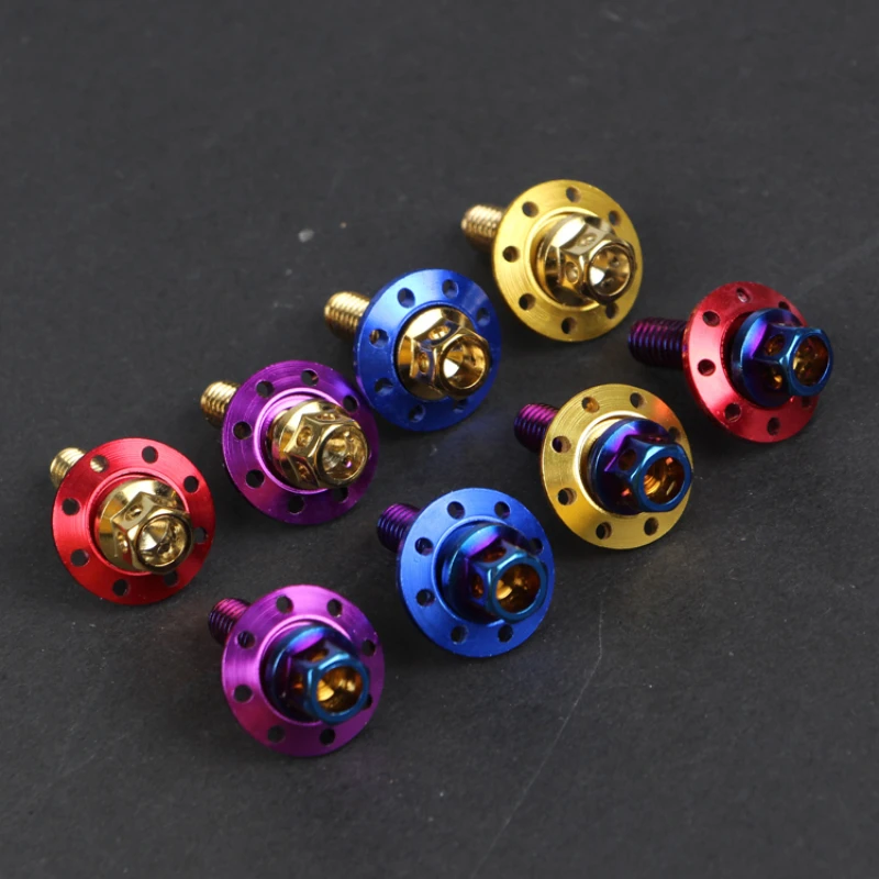 Electric Motorcycle Fender Screw 304 Stainless Steel Colorful Screw M6 Outer Hex Flange Cap