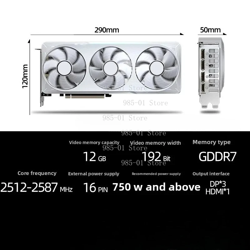 

Видеокарта RTX 5070 Ti 16 ГБ / RTX 5070 12 ГБ GDDR7 для настольных ПК, игровой графический процессор