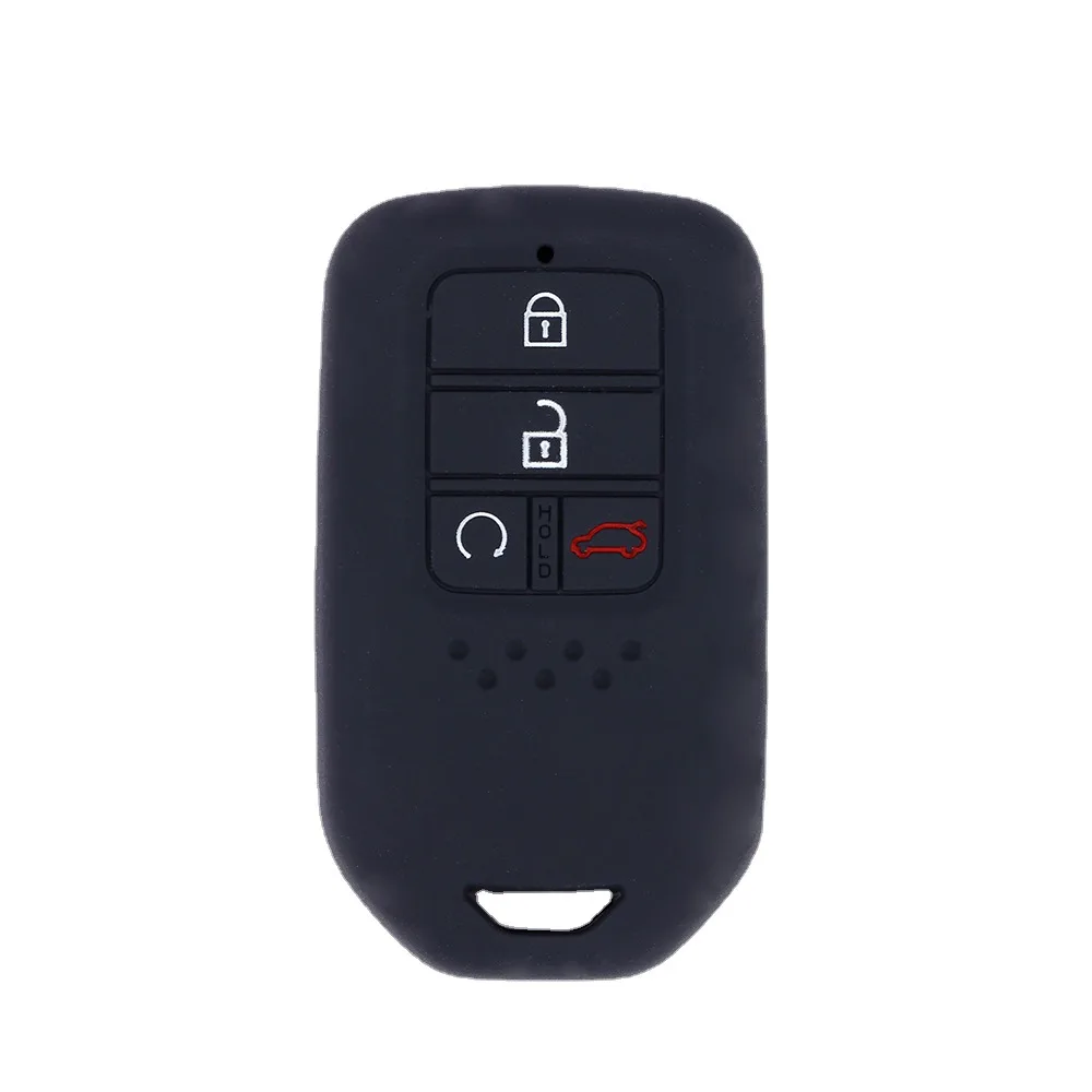 

Suitable for Honda Crown Road Smart 4-button silicone key cover key bag Odyssey Civic CR-V remote control protective cover