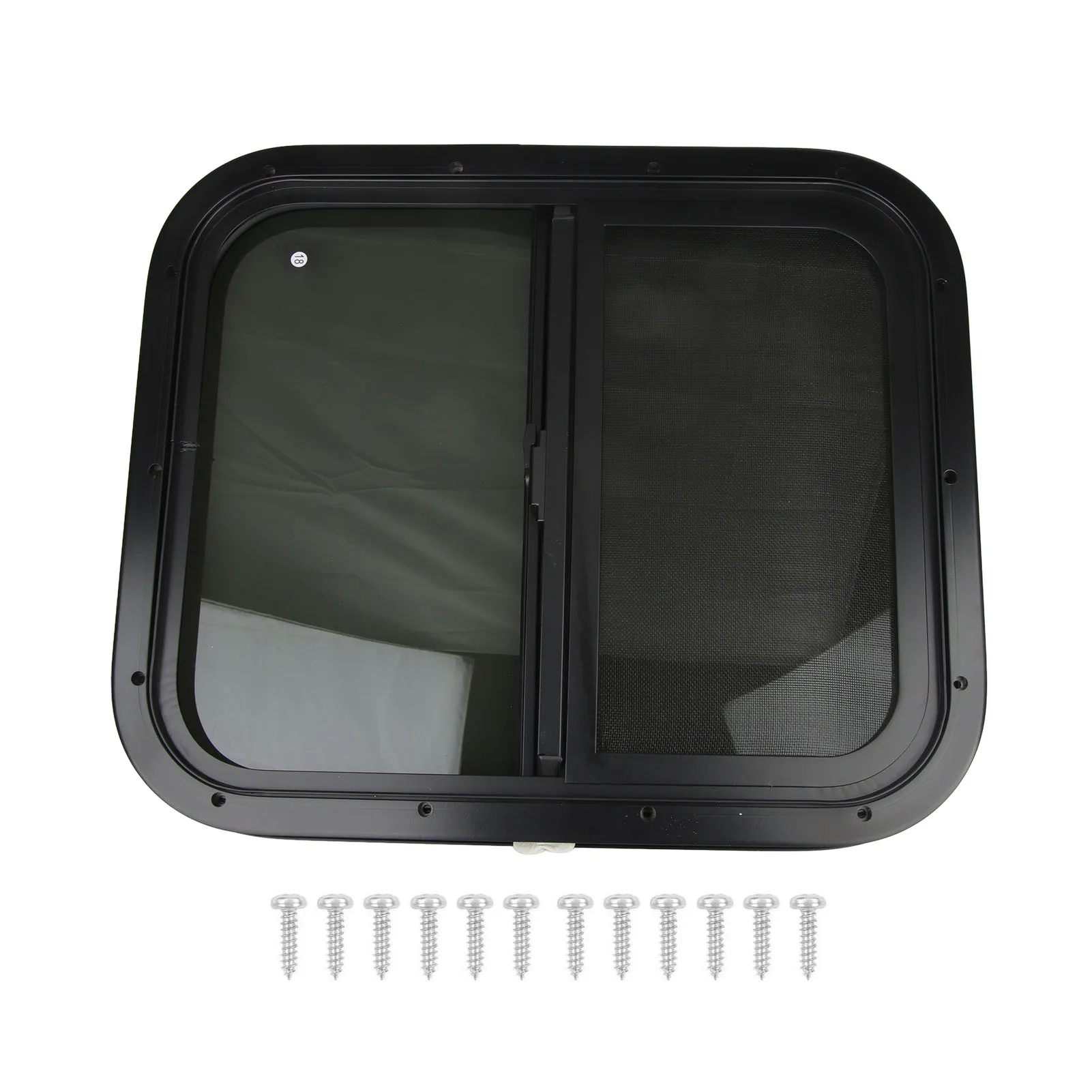 RV Push Pull Window Rounded Corner Waterproof Sealed UV Proof  Polished For Camper Engineering Vehicle RV Sliding Window