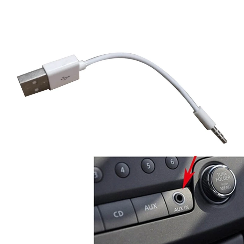 AUX to USB Adapter 5mm Male Plug  to USB Female AUX Cable Converter Adapter for MP3 MP4 Players Video Recorder Drop Shipping