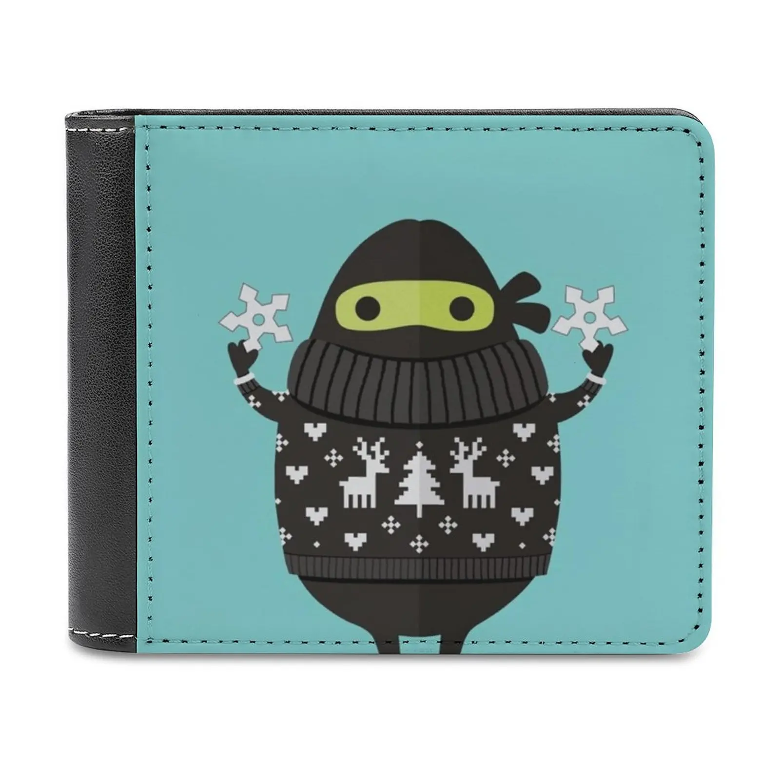 

In Holiday Sweater Men's Wallet Leisure Travel Lightweight Portable Wallets Short Style Male Purse Daisy Beatrice Avocado Avo