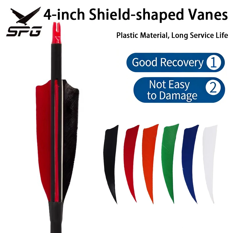 

100PCS Archery Arrow Feathers Traditional Hunting Bow Real Arrows Turkey Vane Fletch Shield Shape Outdoor Shooting Accessories